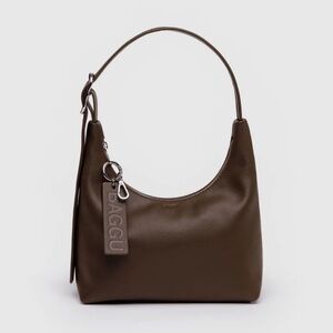 Baggu Brown Mini Recycled Leather Shoulder Bag